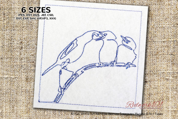 Bird Feeding Her Babies Redwork: A Designer’s Review