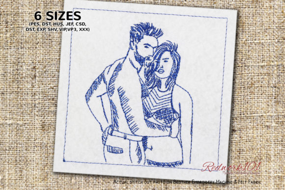 Couple Posing Redwork Design: A Designer’s Review