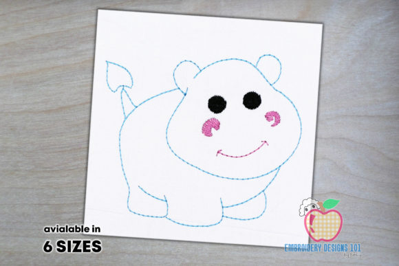 Review: Cute Cartoon Hippo Quick Stitch Design