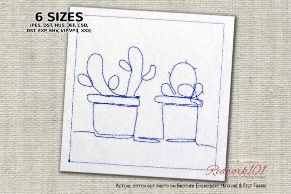 Reviewing Cactus Succulents Redwork for Holiday Sales