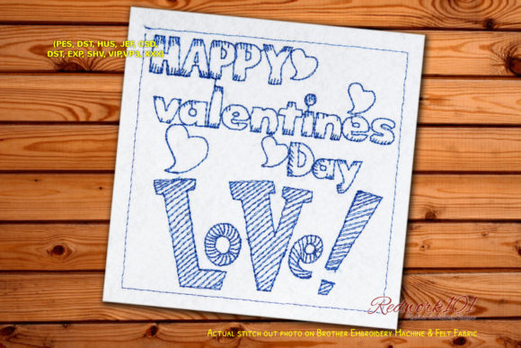 Reviewing Happy Valentines Day Love Redwork for Commercial Use