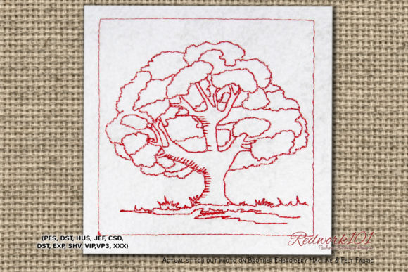 Reviewing Oak Tree Redwork Design for Boutique Apparel