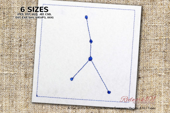 Reviewing Star Constellation of Cancer Redwork for Etsy