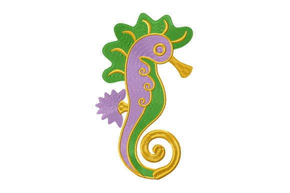 Reviewing the Stylized Cute Seahorse Embroidery Design